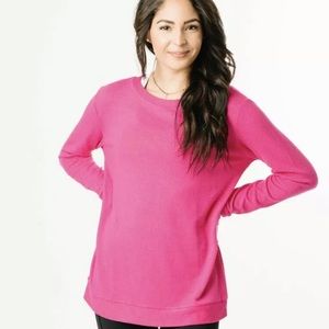 Zyia Pink Boyfriend Sweatshirt